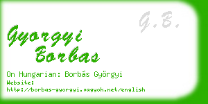 gyorgyi borbas business card