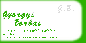 gyorgyi borbas business card